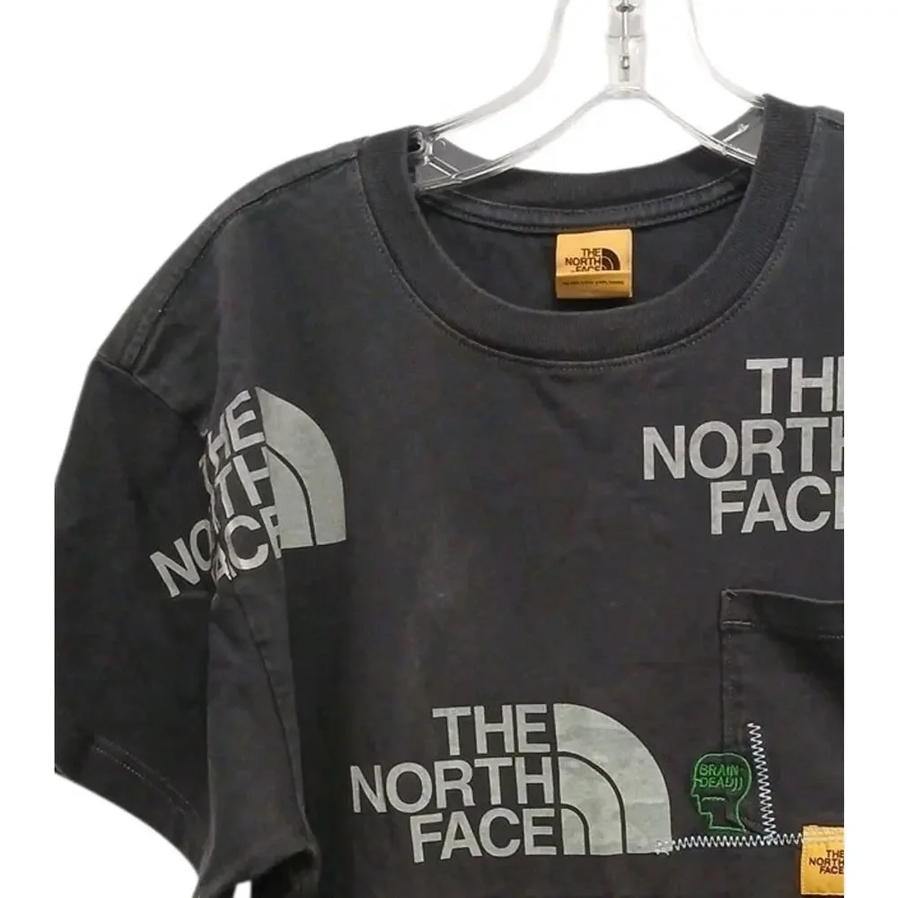 The North Face Brain‎ Dead Collab Collectible T-shirt Sz M Black Skull Embroider